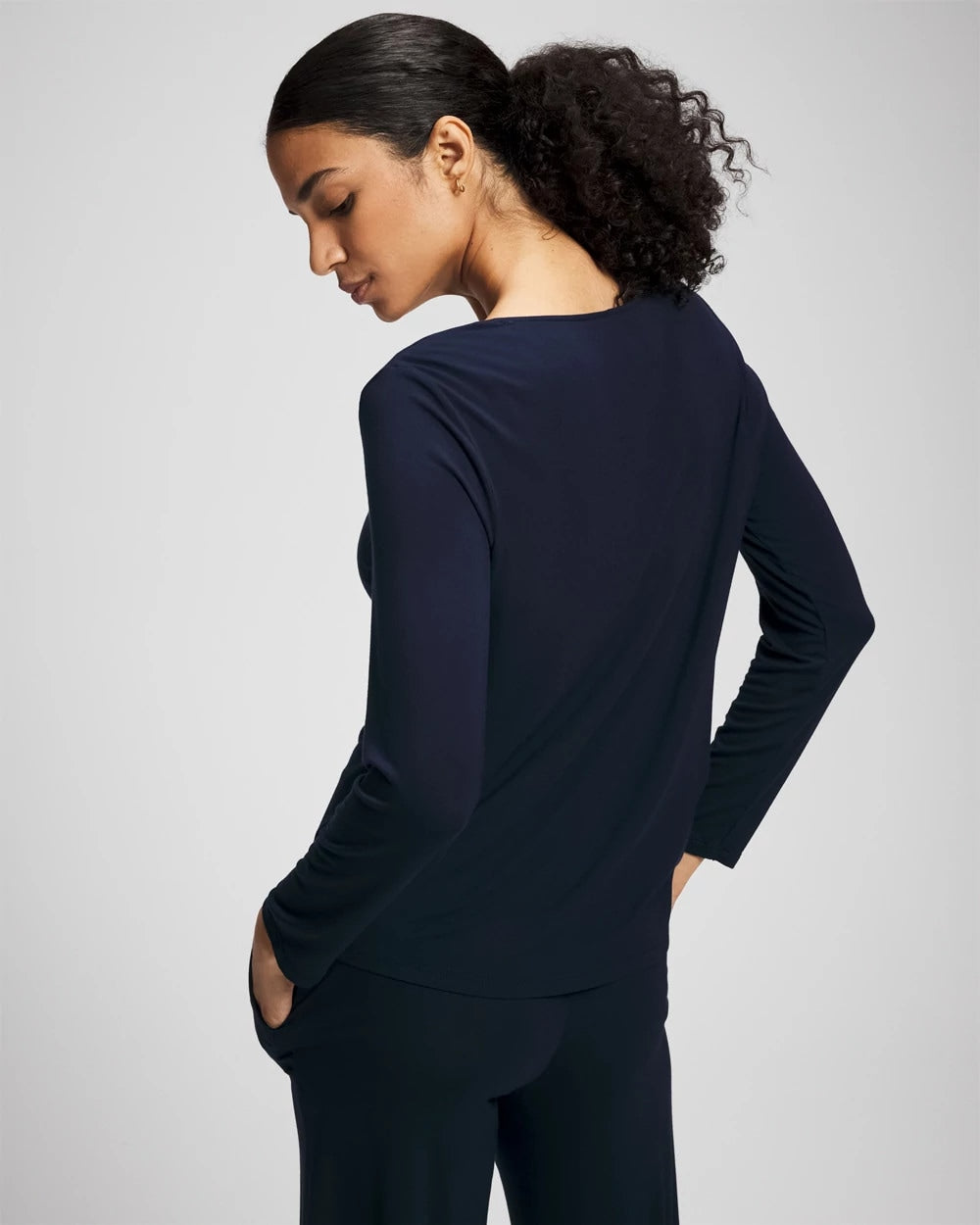NIGHTFALL NAVY - Long-Sleeve Pajama Top | Soma