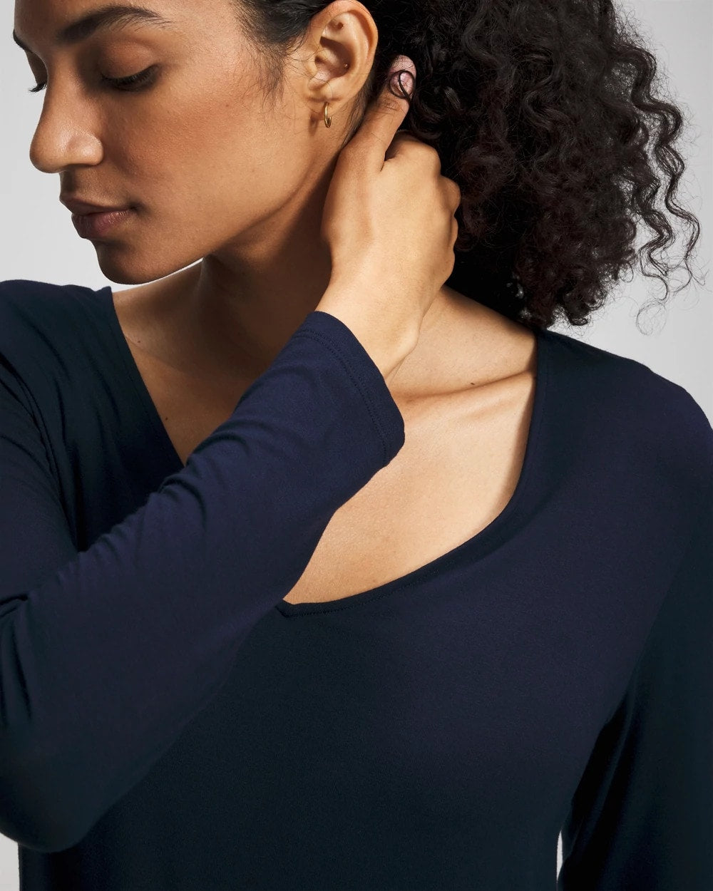 NIGHTFALL NAVY - Long-Sleeve Pajama Top | Soma