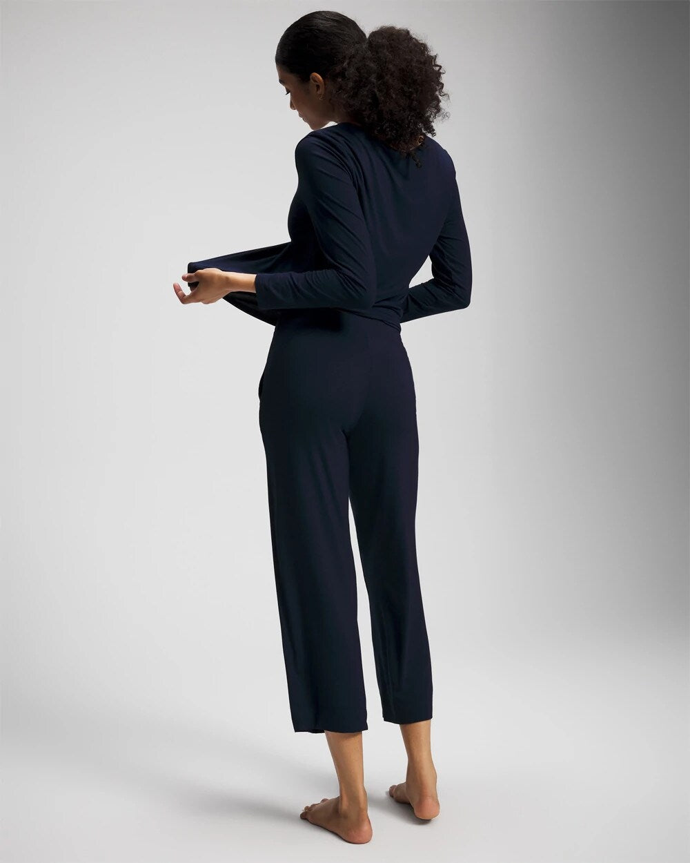 NIGHTFALL NAVY - Cropped Pajama Pants | Soma