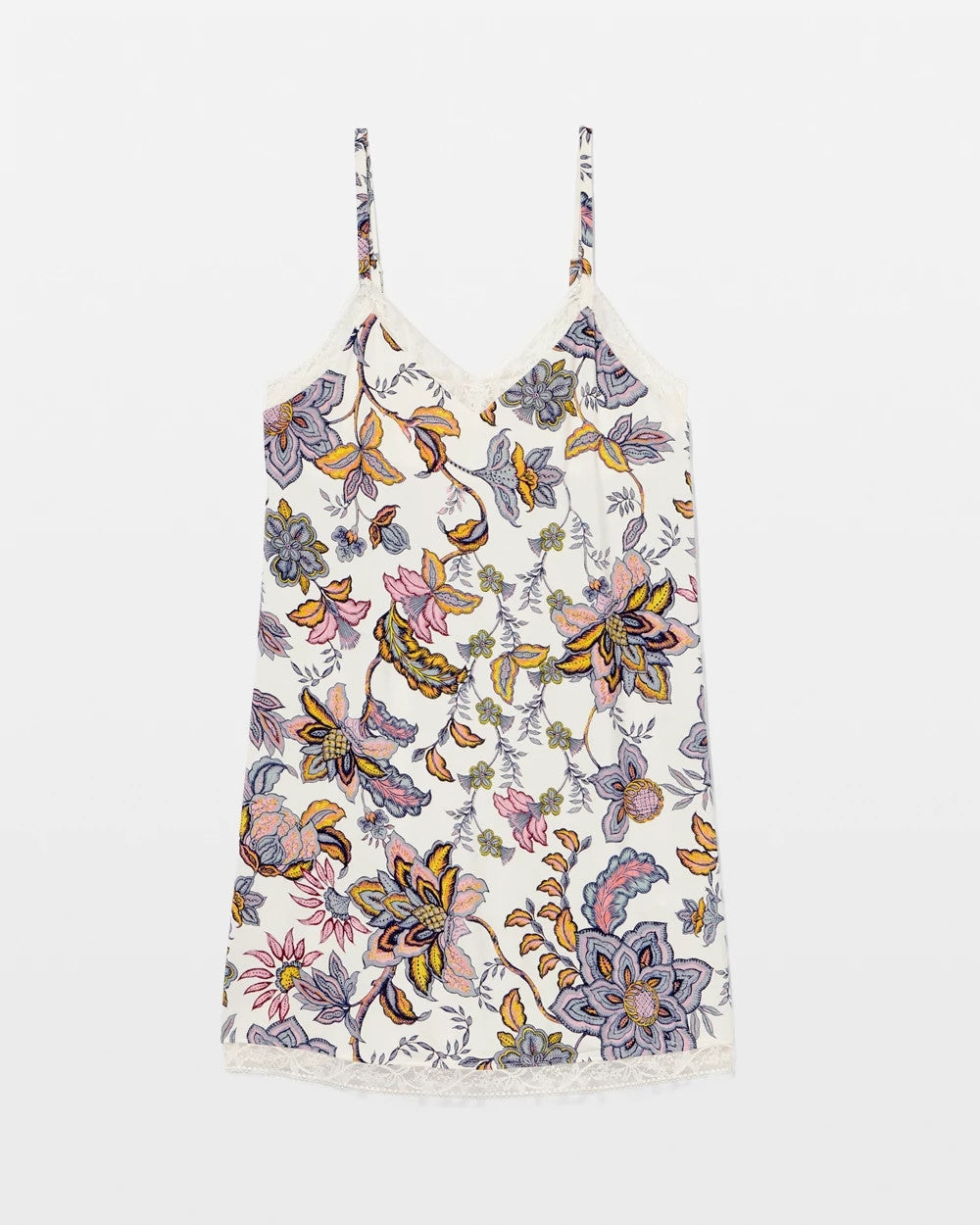 PAISLEY SPLENDOR CHAMP - Lace Trim Chemise | Soma