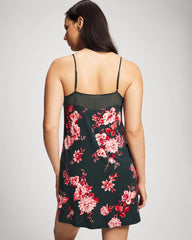 COTTAGE FLORAL GREEN - Mesh Trim Chemise | Soma