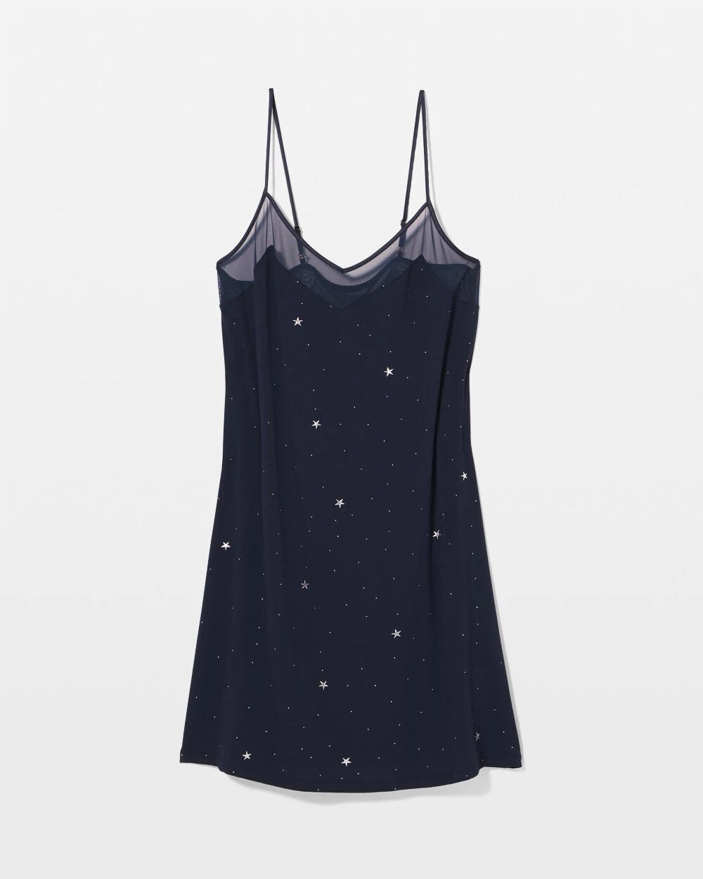 SILVER DEW DROP/NAVY - Mesh Trim Chemise | Soma