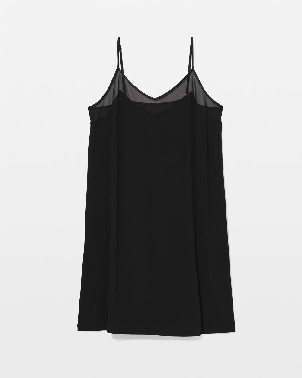BLACK - Mesh Trim Chemise | Soma