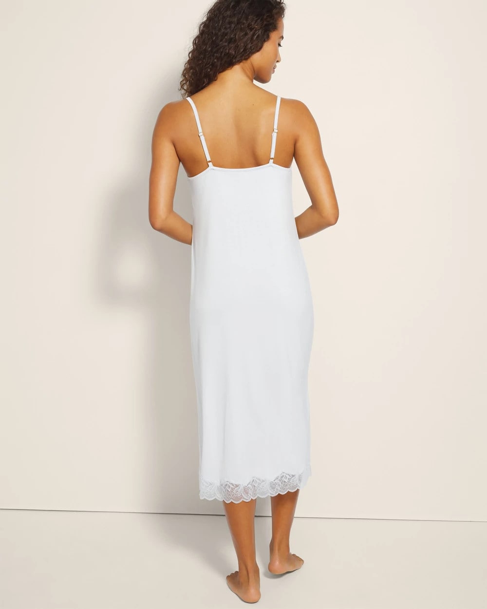 BLUE MIST - Lace-Trim Midi Gown | Soma
