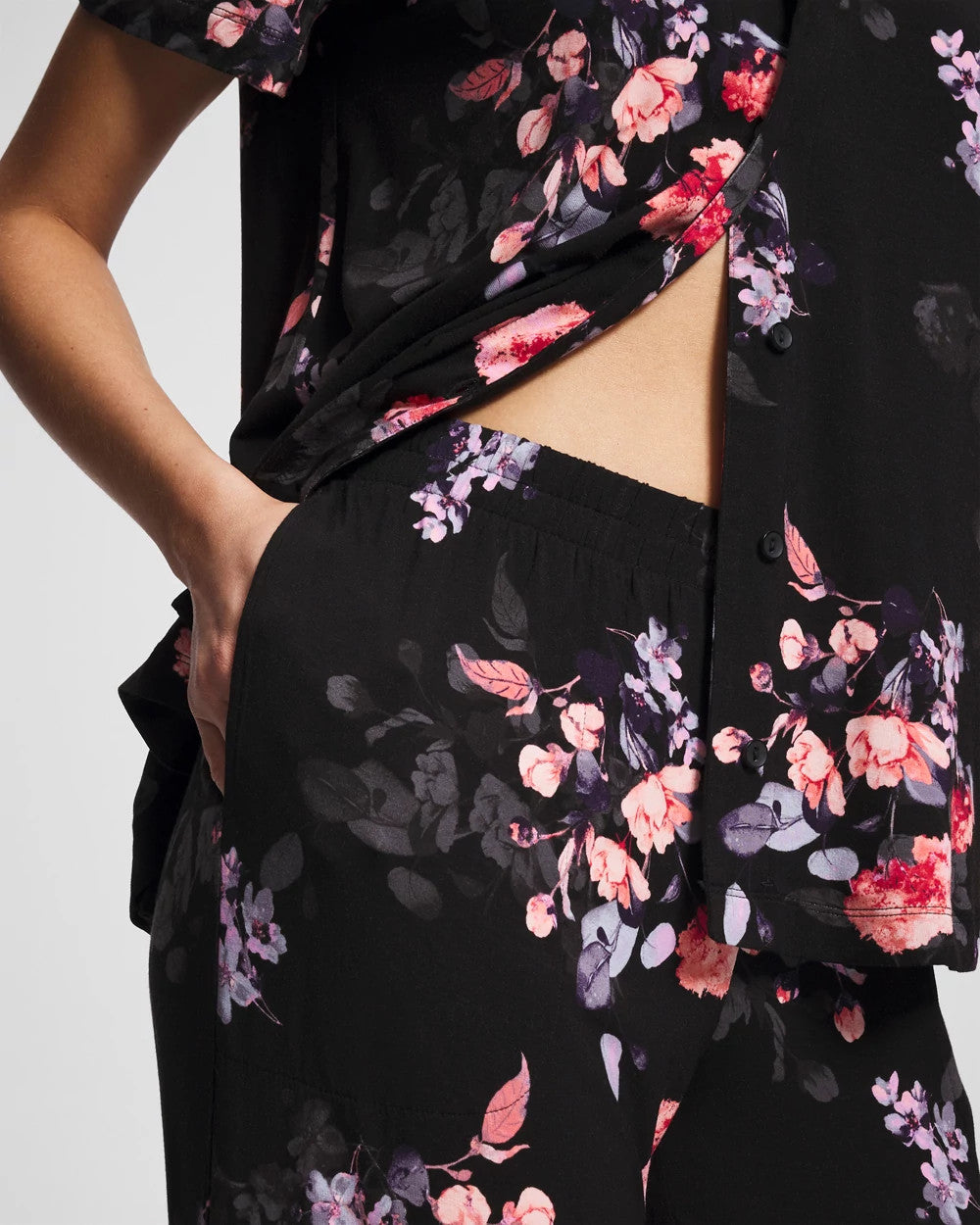 FLORAL DREAMS BLACK - Ankle Pajama Pants | Soma
