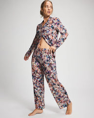 PETAL MOSAIC PETROL - Ankle Pajama Pants | Soma