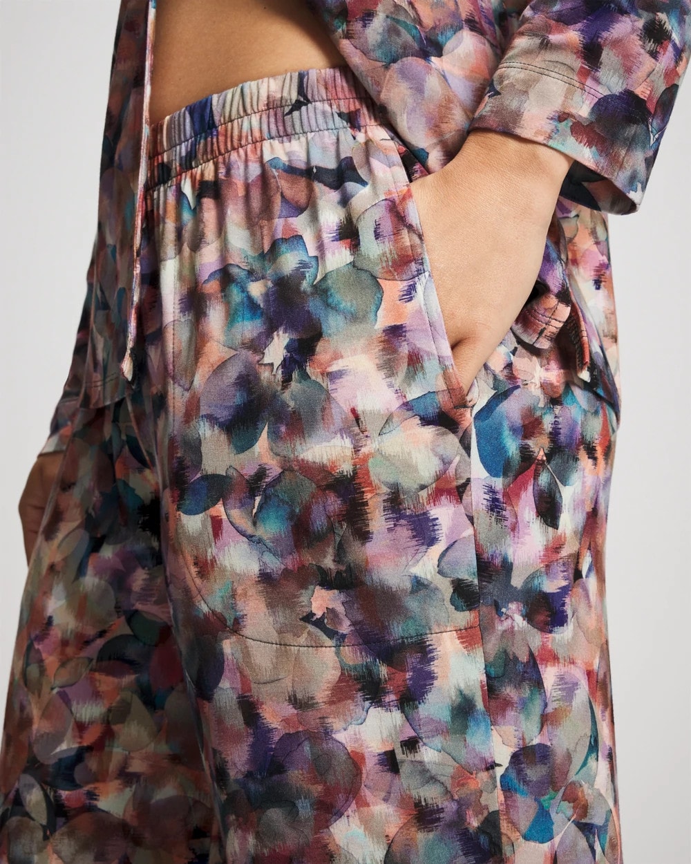 PETAL MOSAIC PETROL - Ankle Pajama Pants | Soma