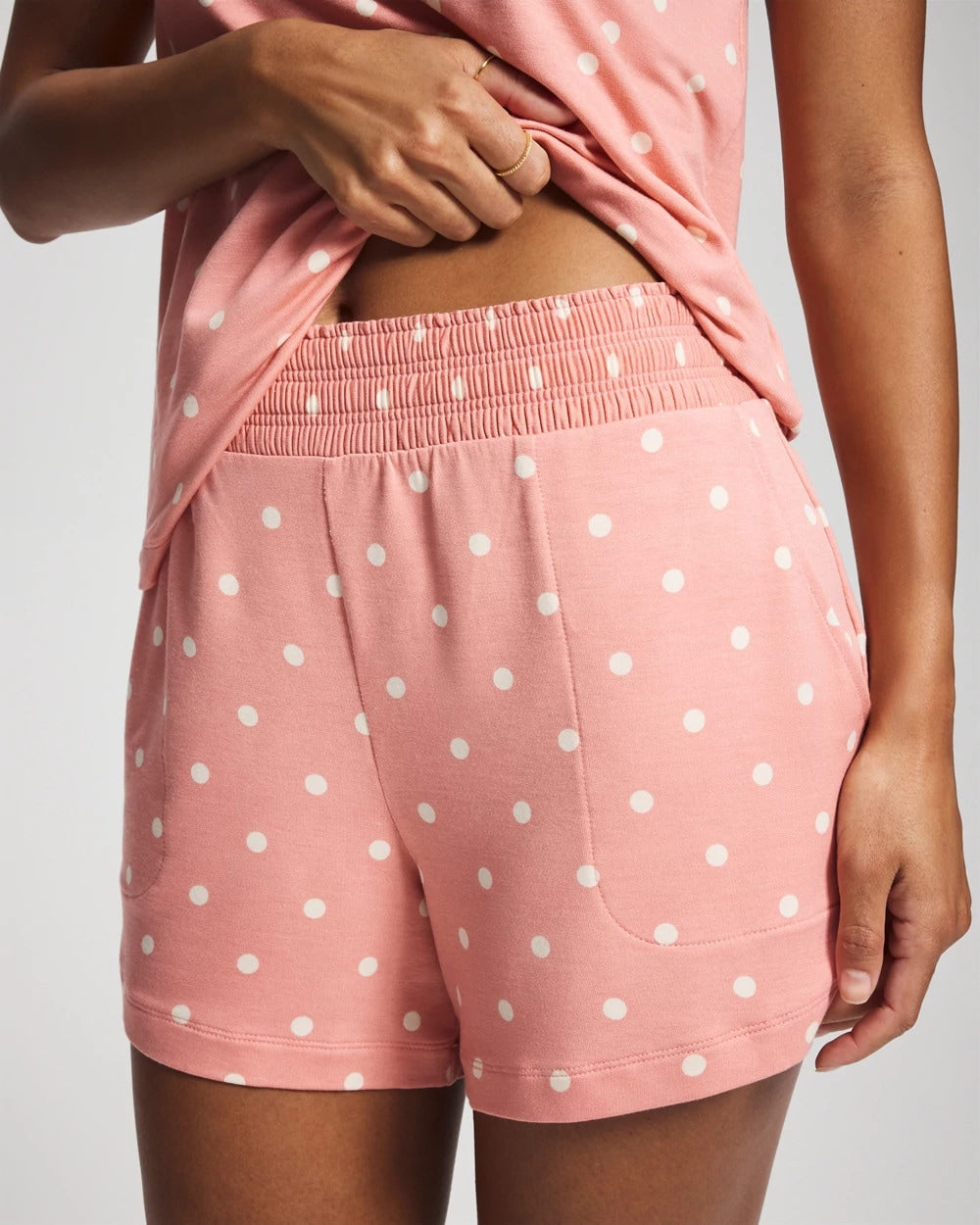 DREAMY DOT MID BLUSH PINK - Pajama Shorts | Soma