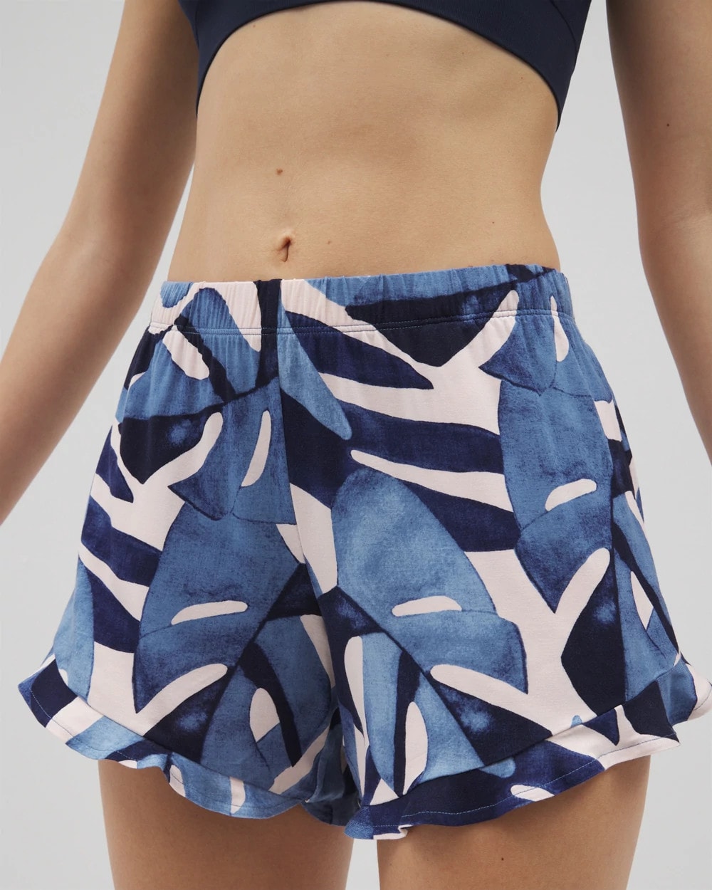 TROPICAL BREEZE SKY - Ruffle Pajama Shorts | Soma
