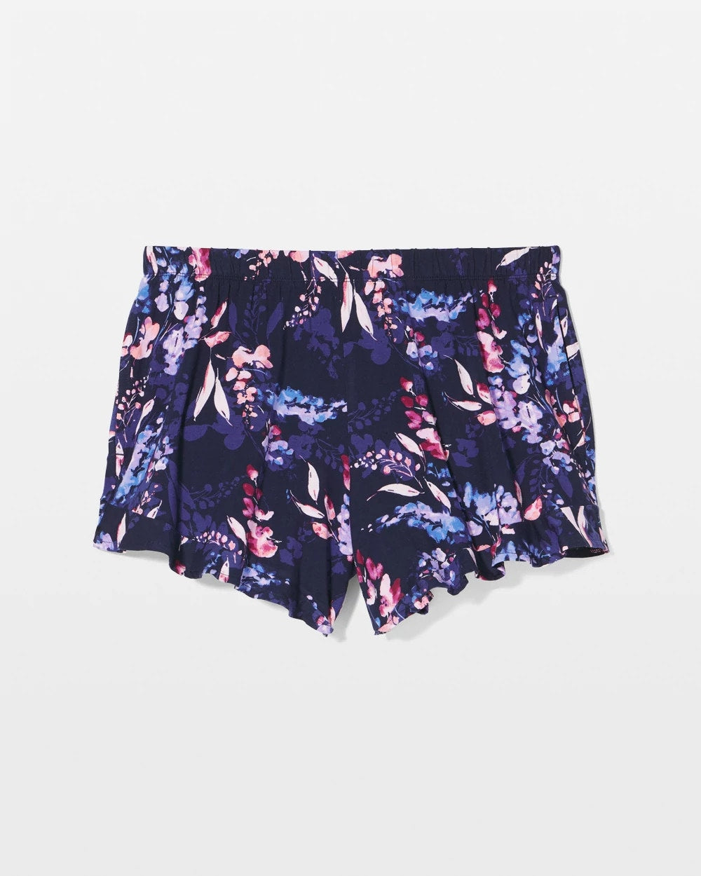 BLOOM BRIGHTLY NAVY - Ruffle Pajama Shorts | Soma