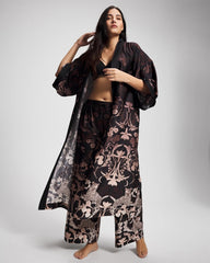 SAVANNA DAMASK BDR - Long Robe | Soma