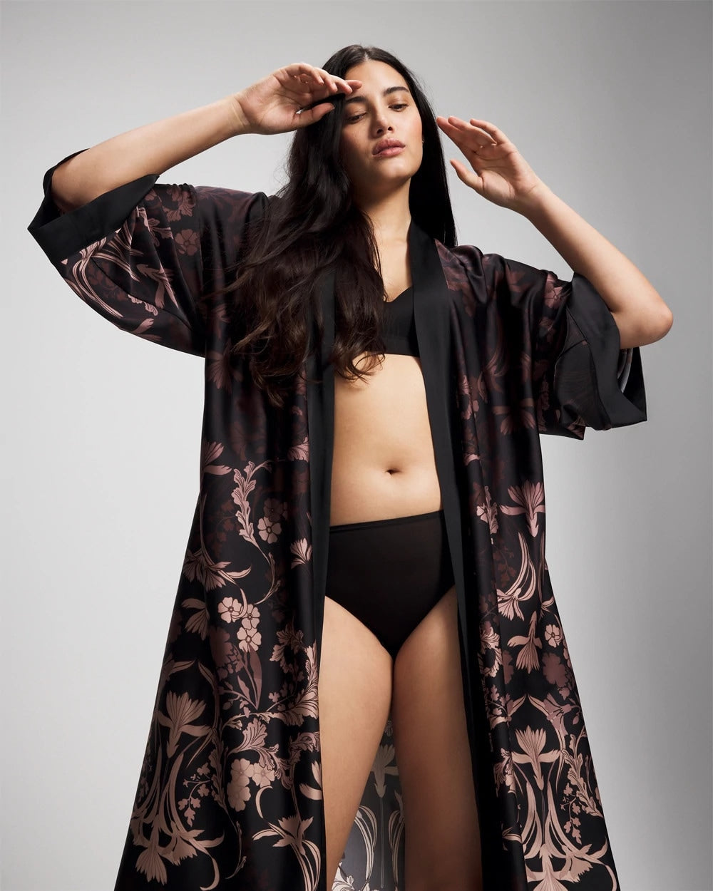 SAVANNA DAMASK BDR - Long Robe | Soma