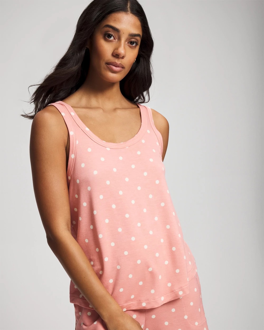 DREAMY DOT MID BLUSH PINK - Pajama Tank | Soma