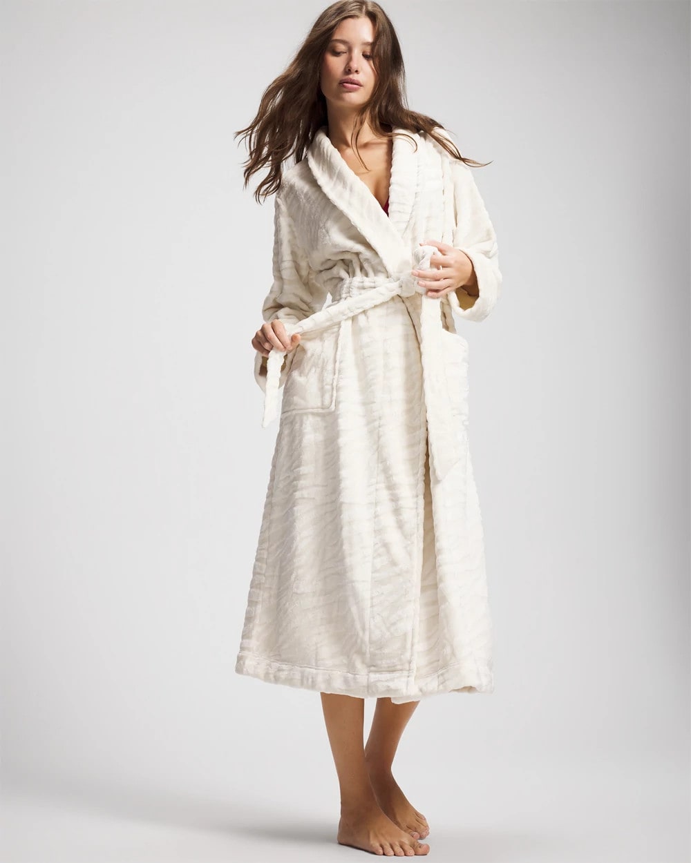 CHAMPAGNE DREAMS - Textured Plush Long Robe | Soma