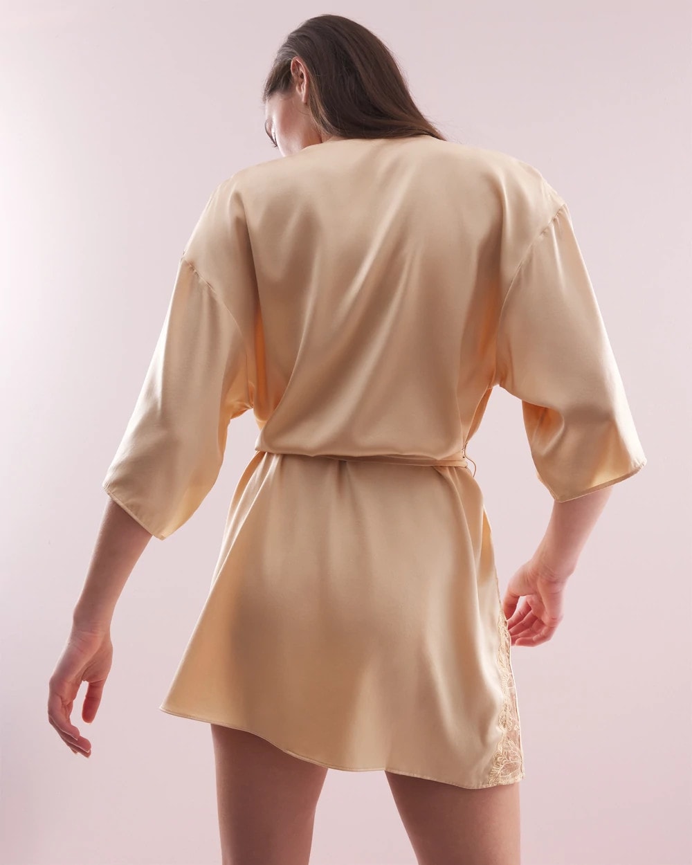 MAPLE SUGAR - Silk Short Robe | Soma