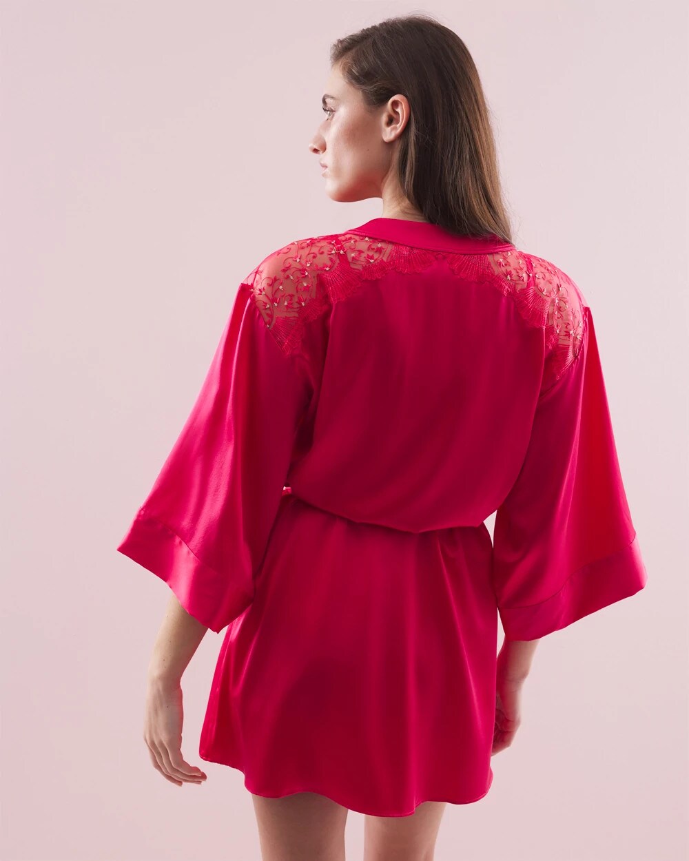 PERFECT PINK - Silk Short Robe | Soma
