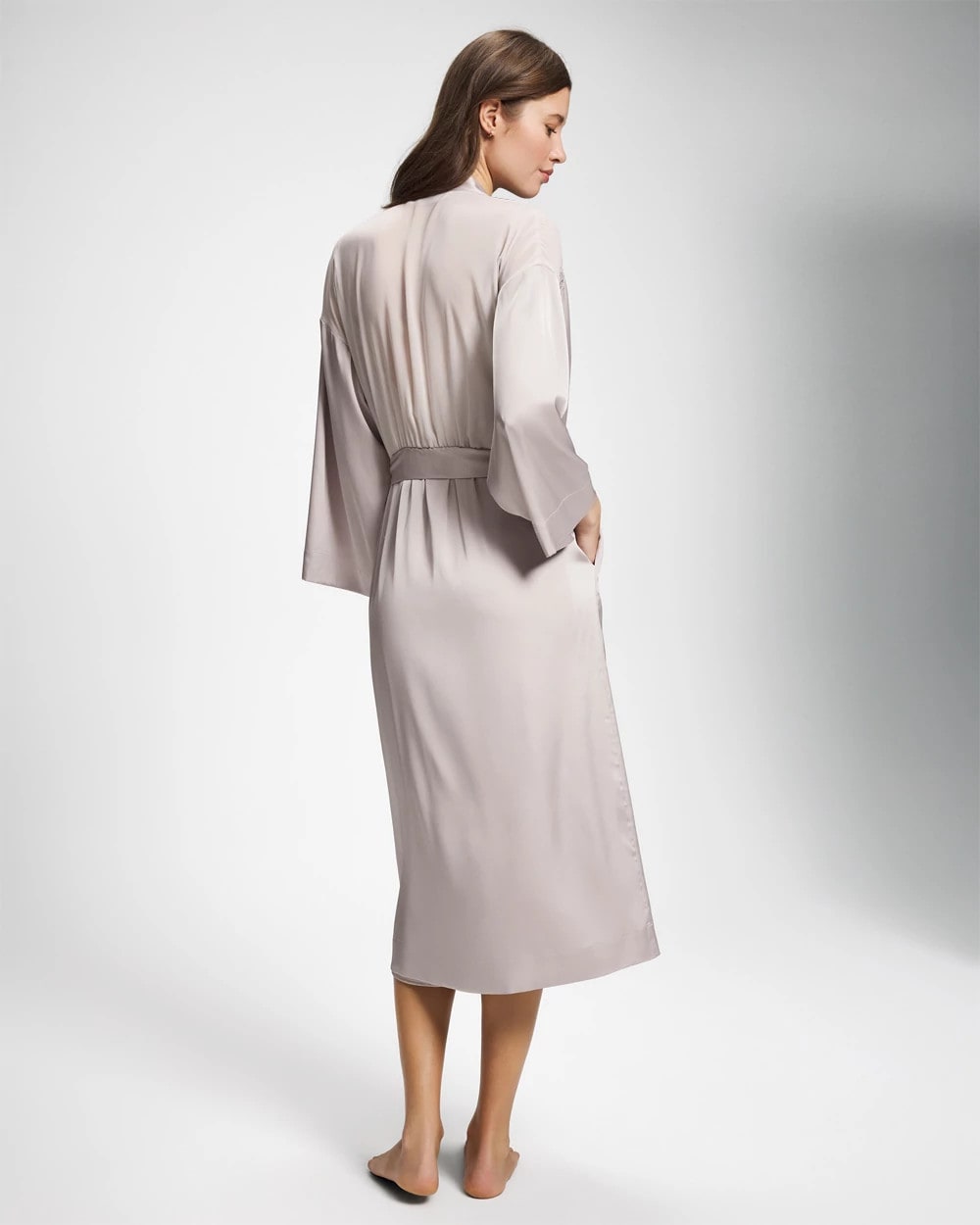 GRAY GLASS - Lace Long Robe | Soma