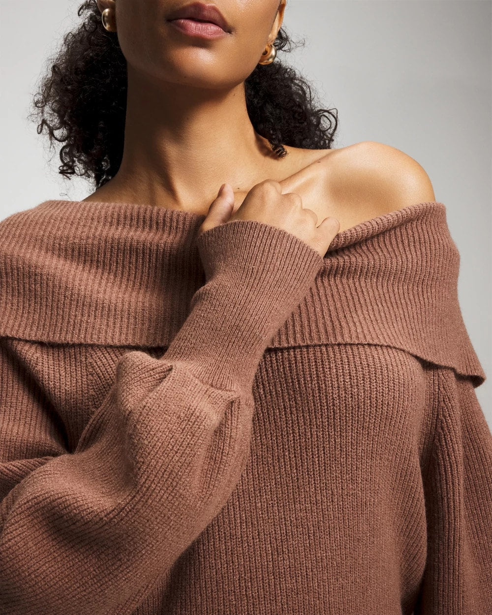 CARDAMOM - Premier Knit off the Shoulder Sweater | Soma