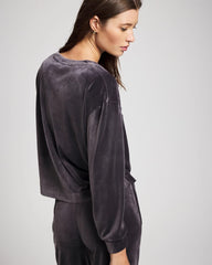 GRAY INK - Velour Crewneck Sweatshirt | Soma