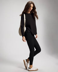 BLACK - Ultra Soft Fleece Dolman Top | Soma