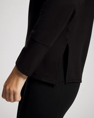BLACK - Ultra Soft Fleece Dolman Top | Soma