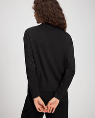 BLACK - Ultrasoft Fleece Relaxed Funnel Neck Sweatshirt | Soma