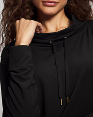 BLACK - Ultrasoft Fleece Relaxed Funnel Neck Sweatshirt | Soma
