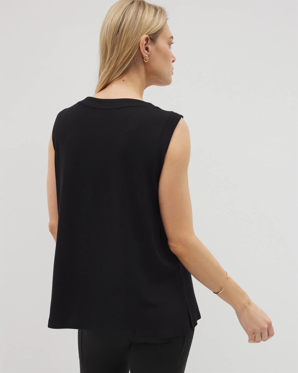 BLACK - Rib Knit Sleeveless Top | Soma