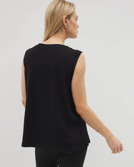 BLACK - Rib Knit Sleeveless Top | Soma