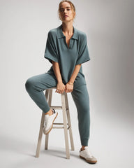 BLUE INSTINCT - Premier Knit Sweater Collared Top | Soma