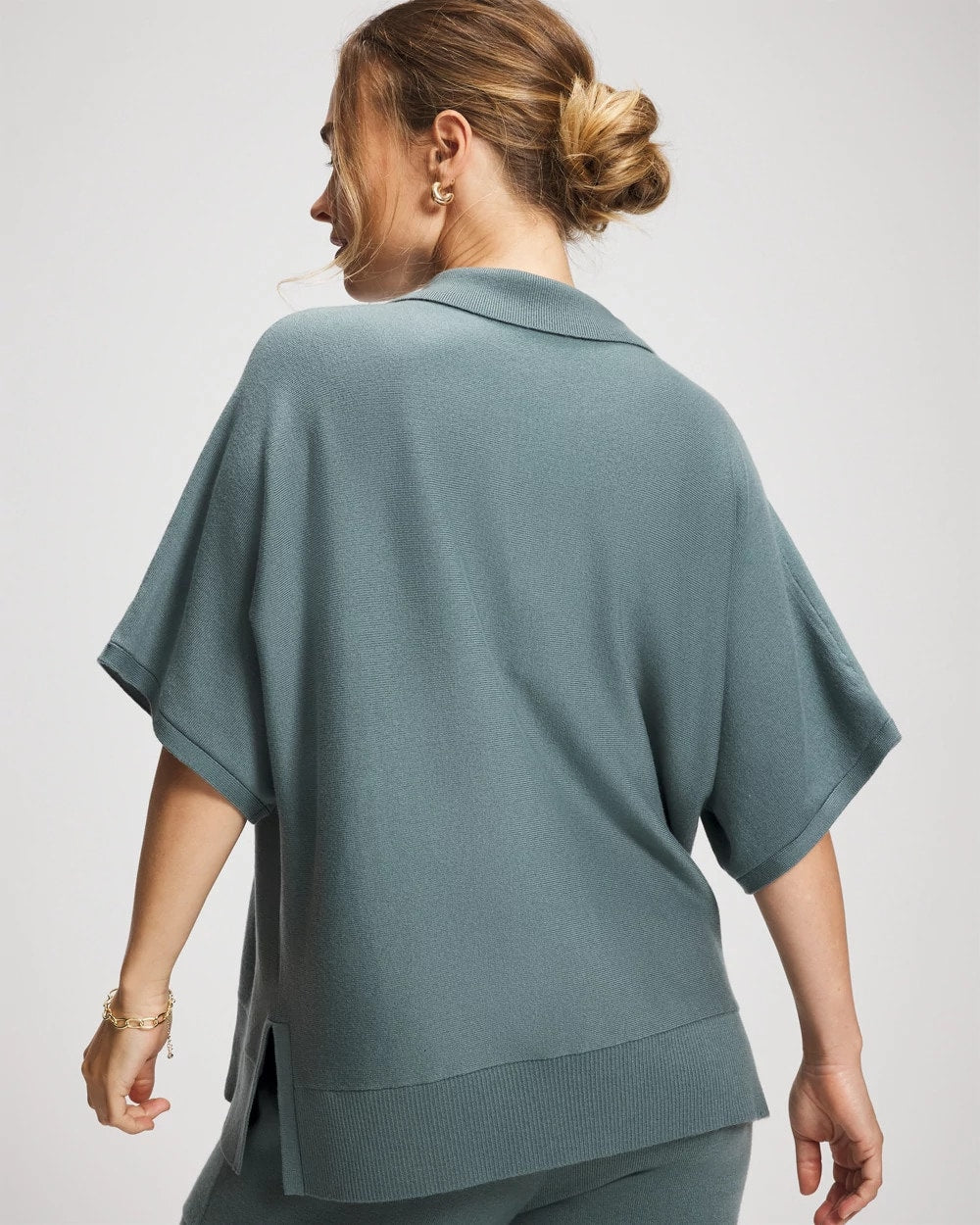 BLUE INSTINCT - Premier Knit Sweater Collared Top | Soma