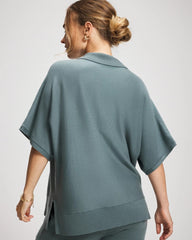 BLUE INSTINCT - Premier Knit Sweater Collared Top | Soma