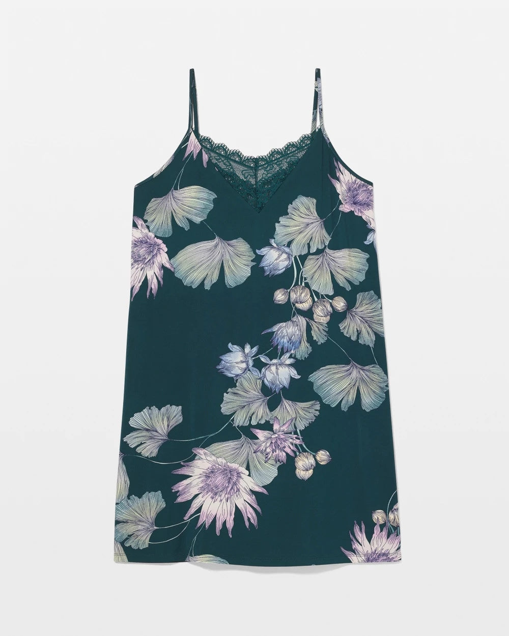 HAVEN BOTANICAL DARK SEA - Lace Trim Chemise | Soma