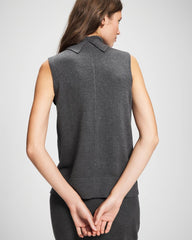 HEATHER QUARTZ - Premier Knit Sweater Turtleneck Sleeveless Top | Soma