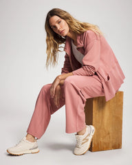 CINDER ROSE - Essential Terry Straight Leg Pants | Soma