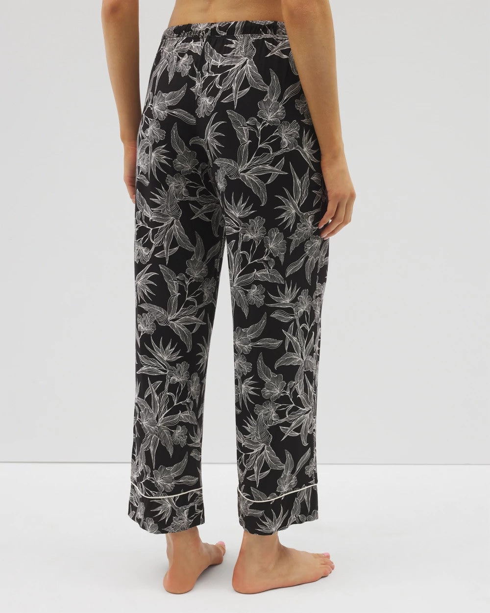 PLUMERIA BLOOMS BLK CH - Printed Pajama Pants | Soma