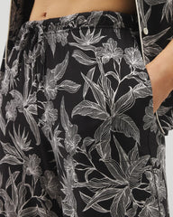 PLUMERIA BLOOMS BLK CH - Printed Pajama Pants | Soma