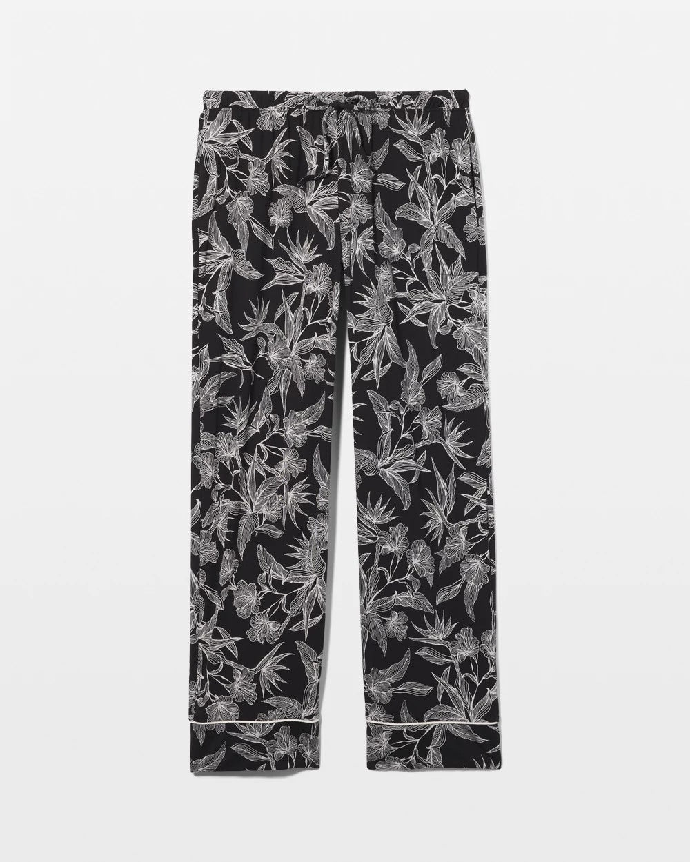 PLUMERIA BLOOMS BLK CH - Printed Pajama Pants | Soma