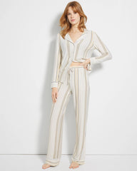 SUMMIT STRIPE CHAMPAGNE - Printed Pajama Pants | Soma