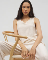 PARCHMENT - Crinkle Knit Tank Top | Soma