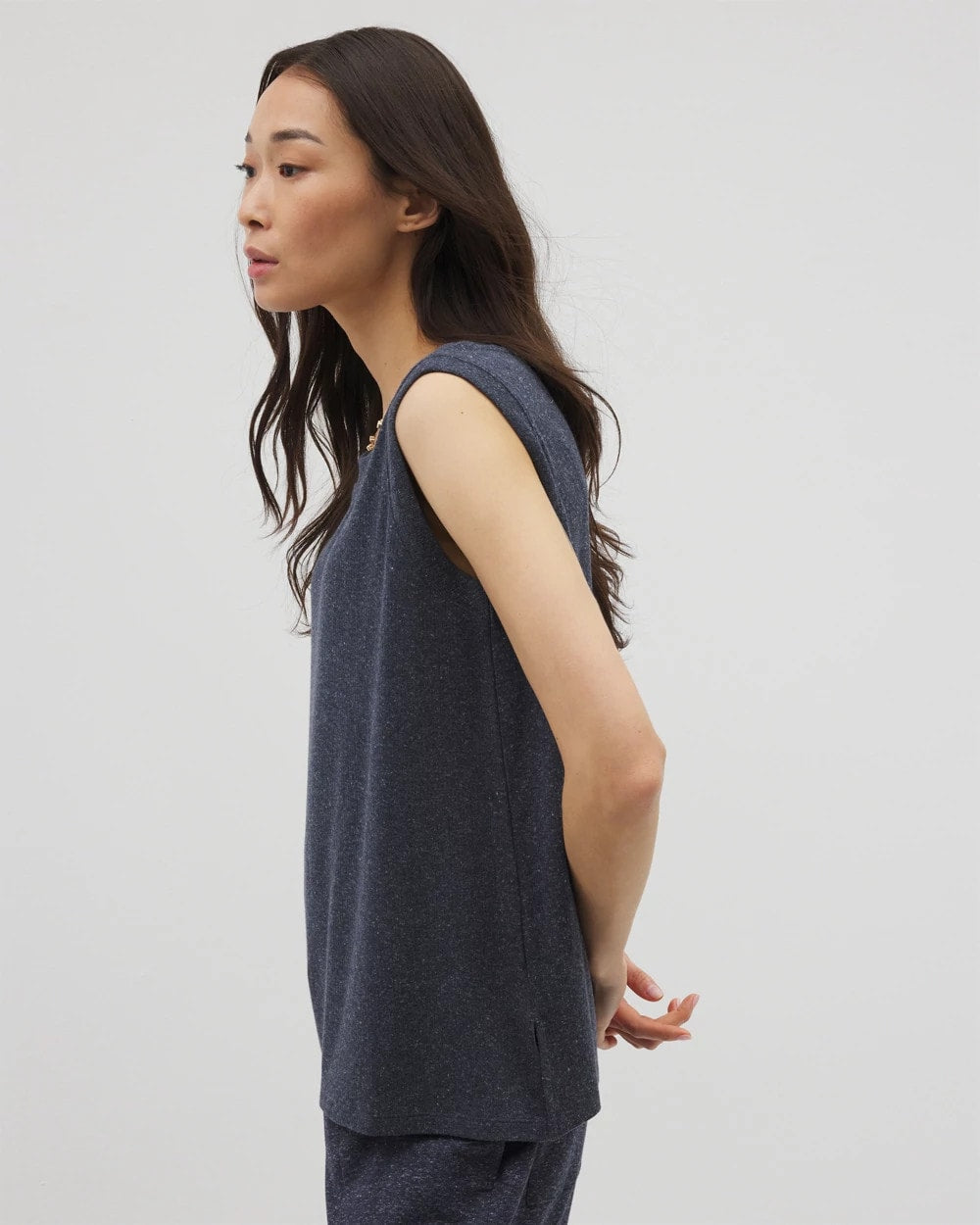 HEATHER ECLIPSE - Rib Knit Sleeveless Top | Soma