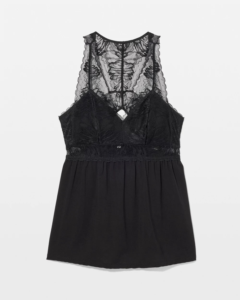 BLACK - Soft Support Lace Pajama Cami | Soma