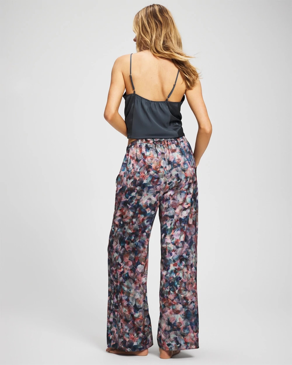 PETAL MOSAIC PETROL - Piped Pajama Pant | Soma