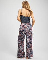 PETAL MOSAIC PETROL - Piped Pajama Pant | Soma