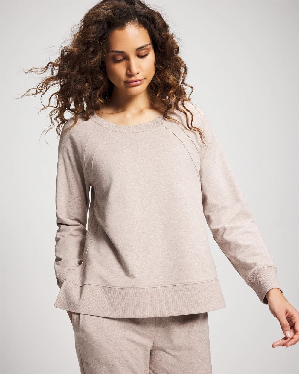 HEATHER MINK - Essential Terry Crewneck Sweatshirt | Soma