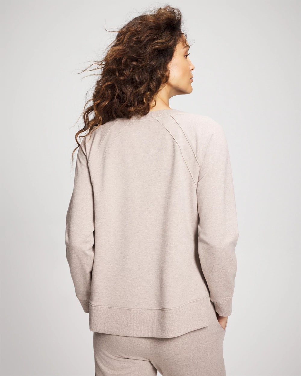 HEATHER MINK - Essential Terry Crewneck Sweatshirt | Soma