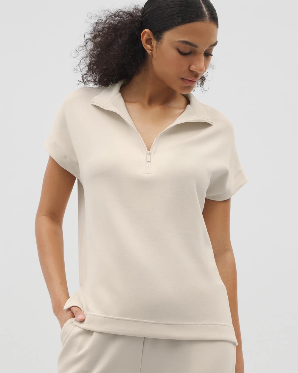 PARCHMENT - Quarter Zip Top | Soma
