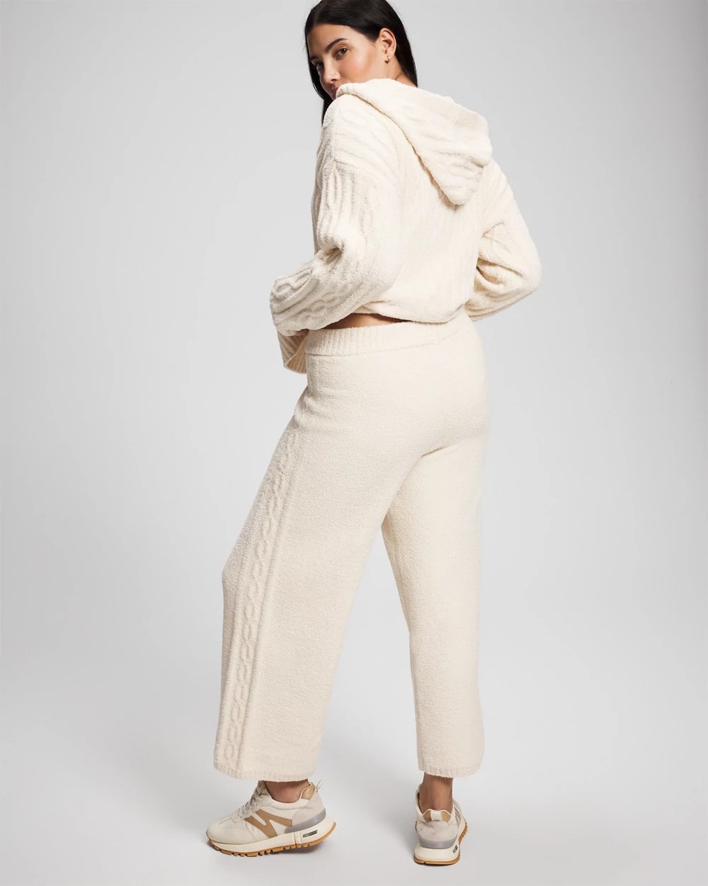 PARCHMENT - Cable Knit Plush Ankle Pant | Soma