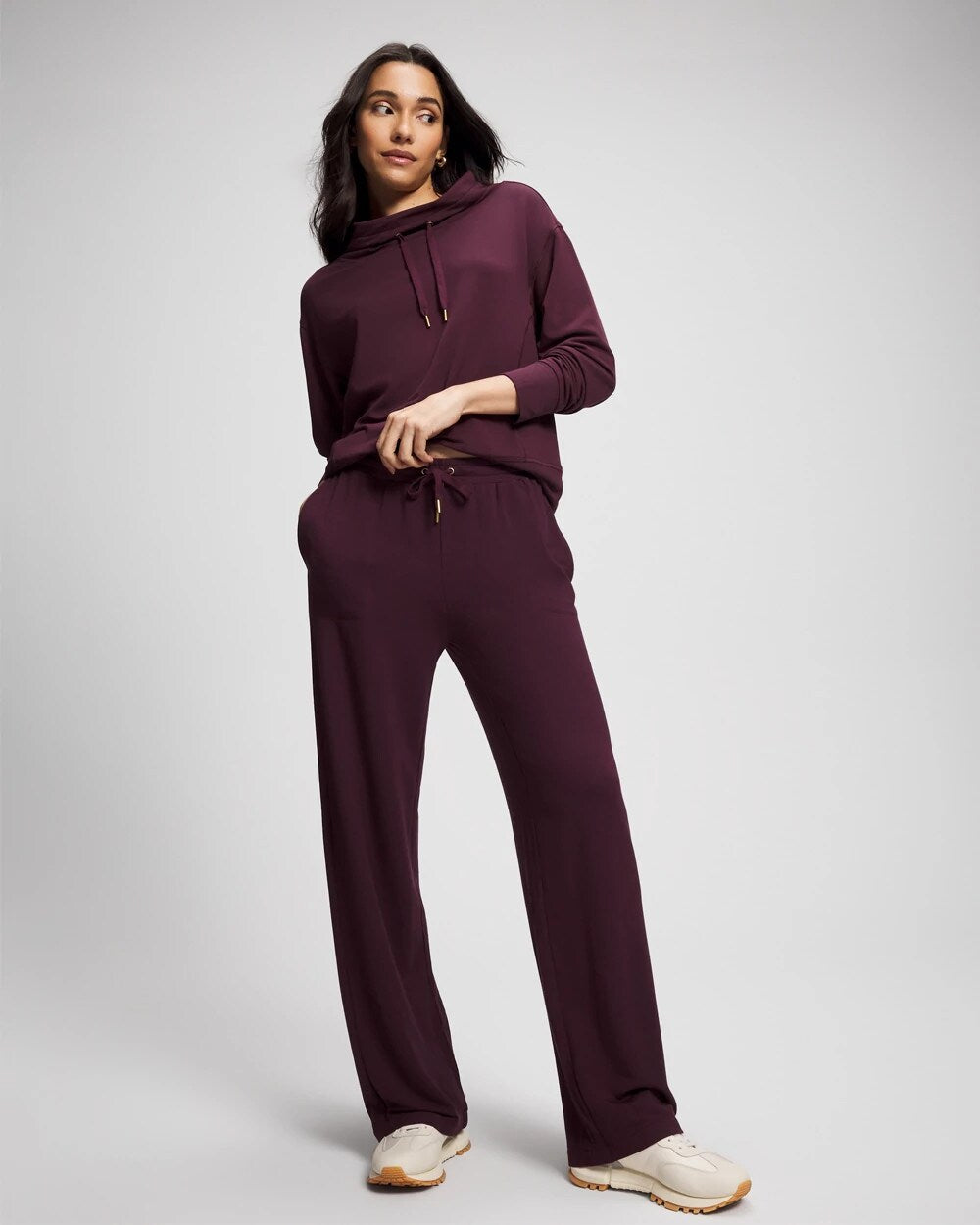 MERLOT - Ultrasoft Fleece Straight Leg Pant | Soma