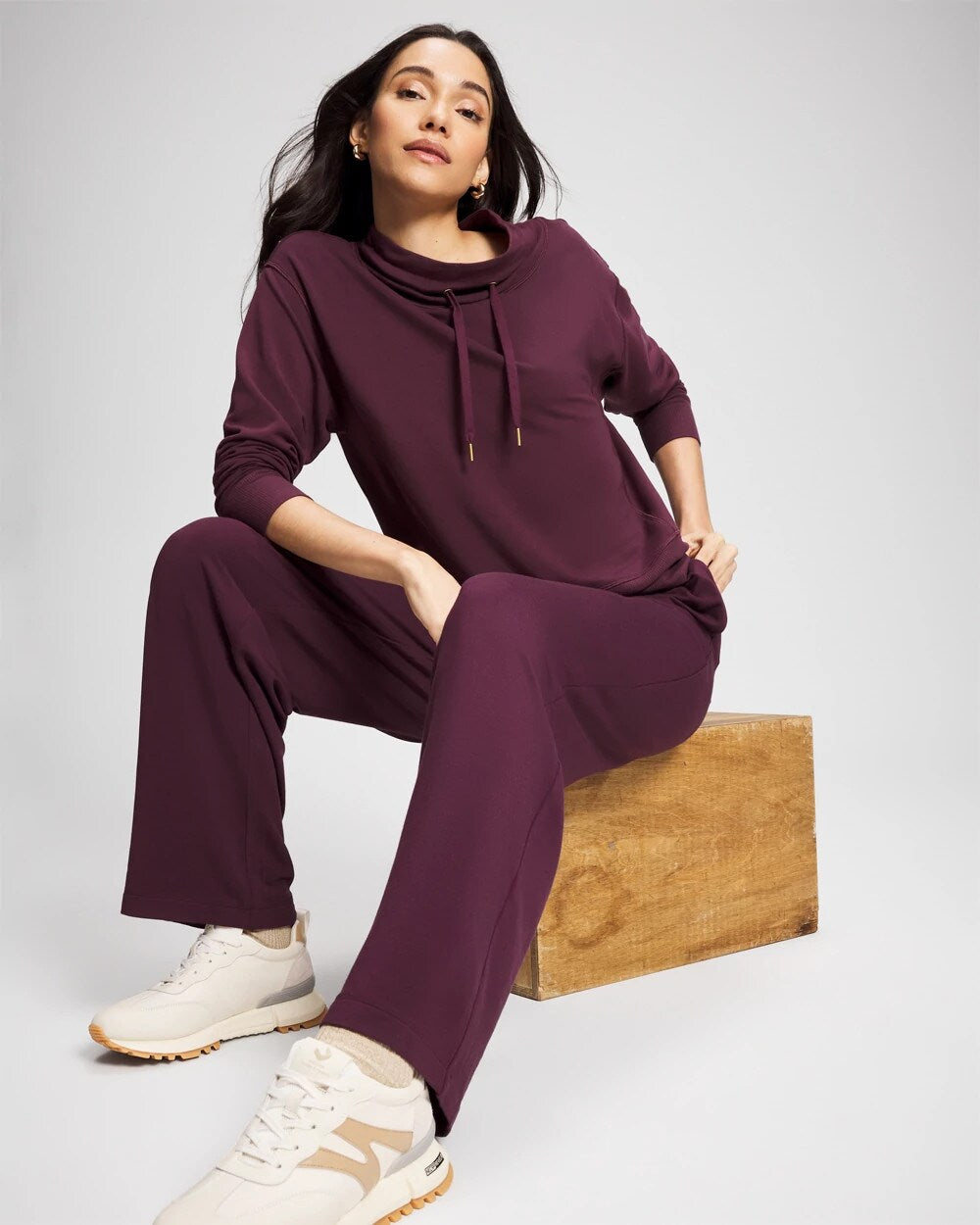 MERLOT - Ultrasoft Fleece Straight Leg Pant | Soma